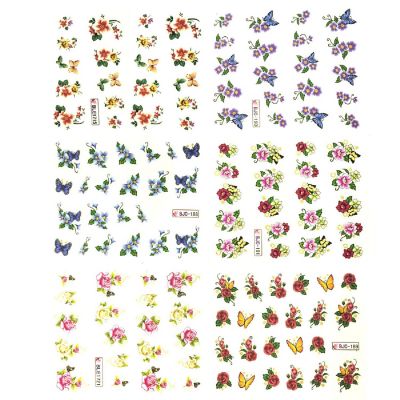Wrapables Flowers & Butterflies Water Slide Nail Art Decals Water Transfer Nail Decals (125 Nail Decals) Image 1
