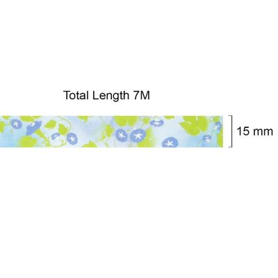 Wrapables Flowers and Greens 15mm x 7M Washi Masking Tape, Sweet Pea Image 3