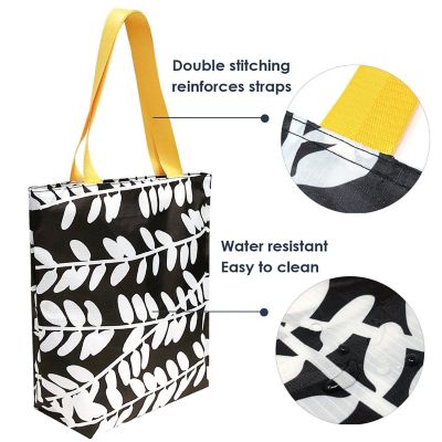 Wrapables Foldable Lightweight Tote Bag with Durable Ripstop Polyester for Shopping, Travel, Gym, Beach, Casual, Everyday, Small, Vines Image 3