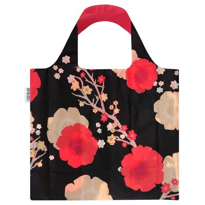 Wrapables Foldable Reusable Shopping Bags, Blossoms Dark Image 1
