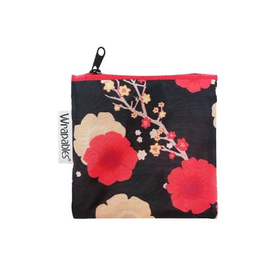 Wrapables Foldable Reusable Shopping Bags, Blossoms Dark Image 1
