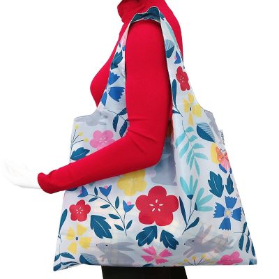 Wrapables Foldable Reusable Shopping Bags, Rabbits Image 3