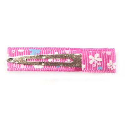 Wrapables Girls Ribbon Lined Alligator Clips (Set of 8), Hearts and Flowers Image 3