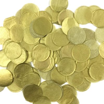 Wrapables Gold Round Tissue Paper Confetti 1" Circle Confetti Image 1