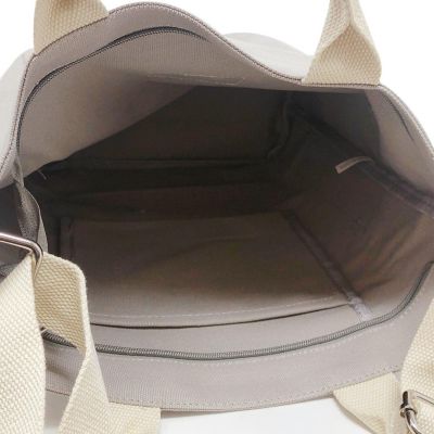 Wrapables Gray Canvas Tote Bag for Women, Casual Cross Body Shoulder Handbag Image 1