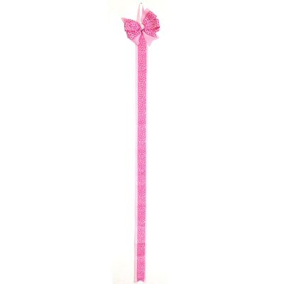 Wrapables Hair Clip and Hair Bow Holder, Pink Leopard Image 3