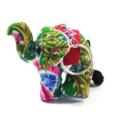 Wrapables&#174; Handmade Thai Elephant Keychain, Green Image 2