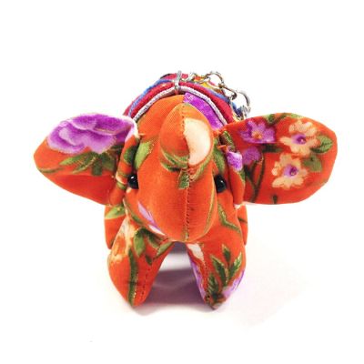 Wrapables&#174; Handmade Thai Elephant Keychain, Orange Image 1
