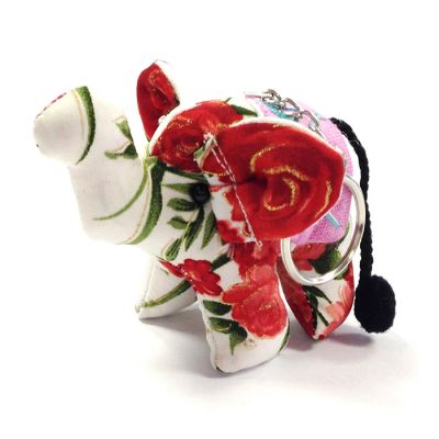 Wrapables&amp;#174; Handmade Thai Elephant Keychain, White Image 1