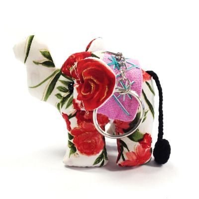 Wrapables&amp;#174; Handmade Thai Elephant Keychain, White Image 2