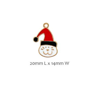 Wrapables Holiday Jewelry Making Pendant Charms (Set of 10), Santa Cats Image 2