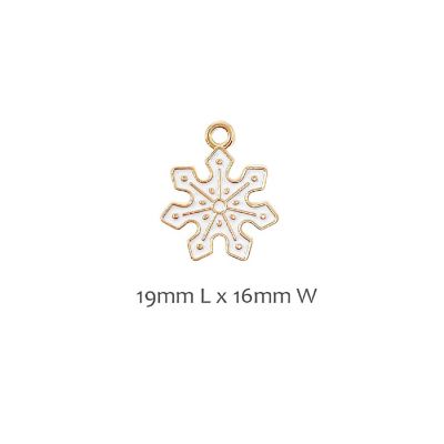 Wrapables Holiday Jewelry Making Pendant Charms (Set of 10), Snowflakes Image 2