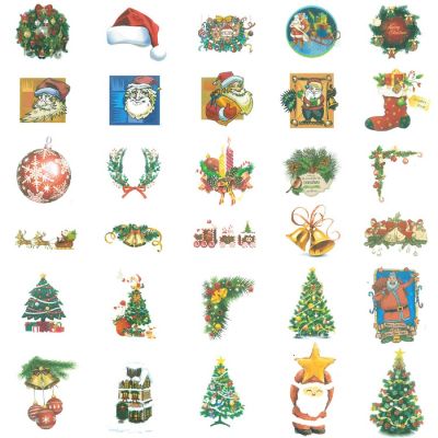 Wrapables Holiday Scrapbooking Washi Stickers (60 pcs), Christmas Trees & Decor Image 1