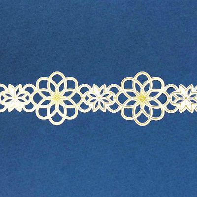 Wrapables Hollow Lace Pattern Washi Masking Tape 2M Length Total (Set of 2), Gold Princess Image 1