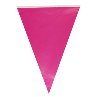 Wrapables Hot Pink Triangle Pennant Banner Party Decorations Image 1
