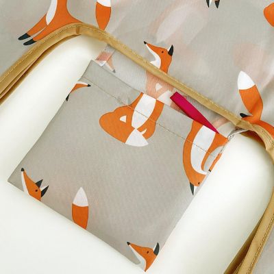 Wrapables JoliBag Nylon Reusable Grocery Bag, 2 Pack, Foxes 1 Image 3