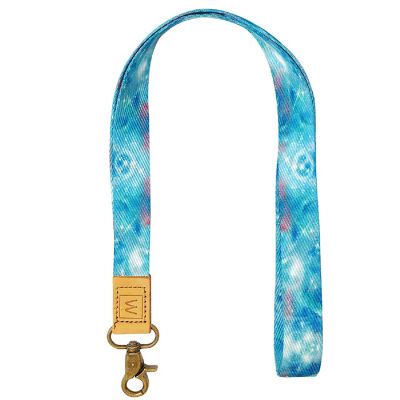 Wrapables Lanyard Keychain and ID Badge Holder, Galaxy Blue Image 1