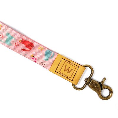 Wrapables Lanyard Keychain and ID Badge Holder, Pink Kitty Image 1