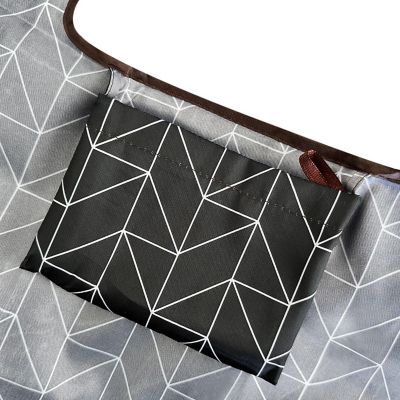 Wrapables Large & Small Foldable Tote Nylon Reusable Grocery Bags, Set of 2, Geometric Image 3