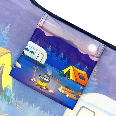 Wrapables Large & Small Nylon Reusable Grocery Bags, Set 2, Outdoors Image 3