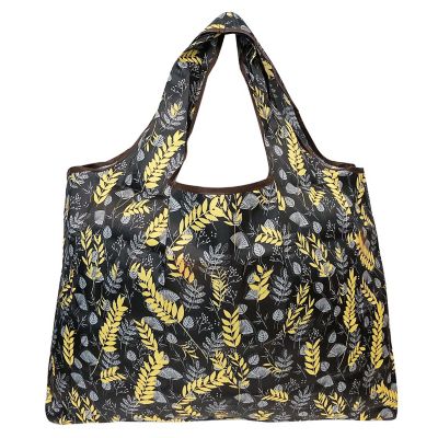 Wrapables Large Foldable Tote Nylon Reusable Grocery Bag, 3 Pack, Spring Bouquet Image 3