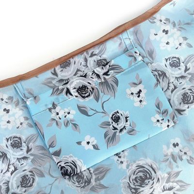 Wrapables Large Foldable Tote Nylon Reusable Grocery Bags, Gray Floral Image 3