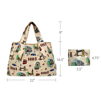 Wrapables Large Nylon Reusable Shopping Bag, Britain Image 1