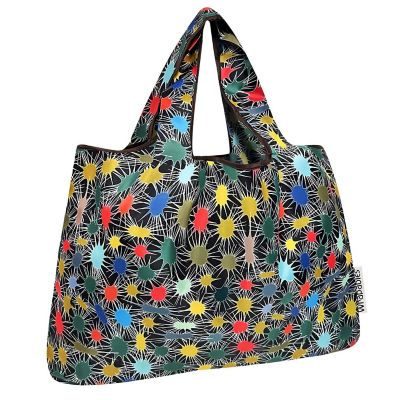Wrapables Large Nylon Reusable Shopping Bag, Connections Image 1
