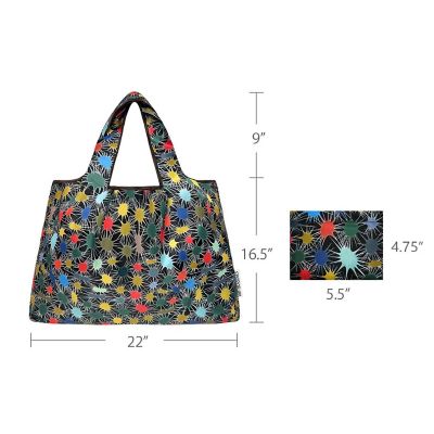 Wrapables Large Nylon Reusable Shopping Bag, Connections Image 1