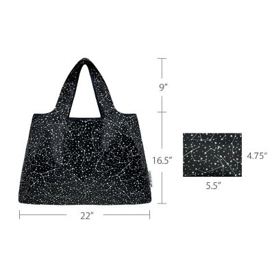 Wrapables Large Nylon Reusable Shopping Bag, Constellations Image 1