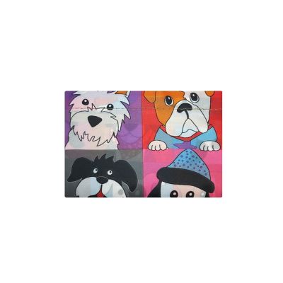 Wrapables Large Nylon Reusable Shopping Bag, Cute Dogs Image 3