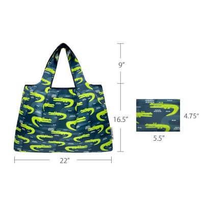 Wrapables Large Nylon Reusable Shopping Bag, Gators Image 1
