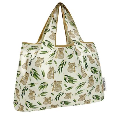 Wrapables Large Nylon Reusable Shopping Bag, Koalas Image 1