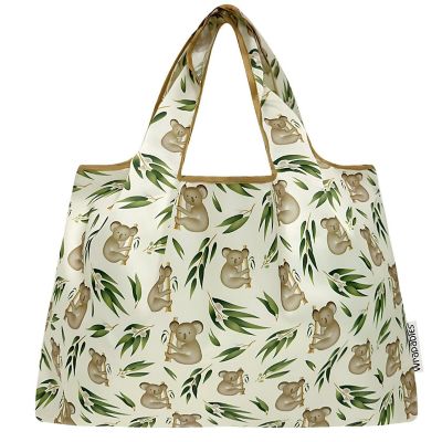 Wrapables Large Nylon Reusable Shopping Bag, Koalas Image 2