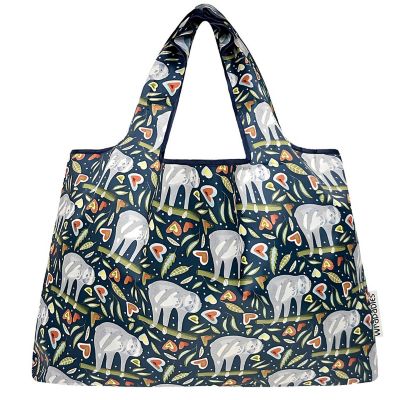 Wrapables Large Nylon Reusable Shopping Bag, Love Sloths | Oriental Trading