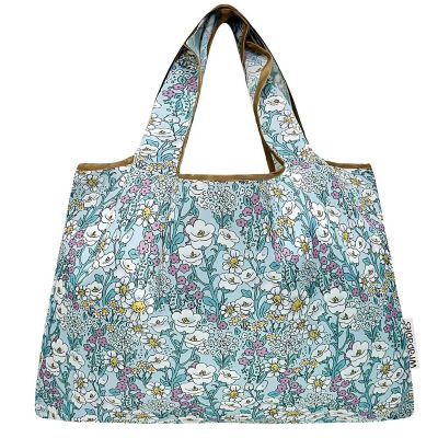 Wrapables Large Nylon Reusable Shopping Bag, Spring Flora Image 2