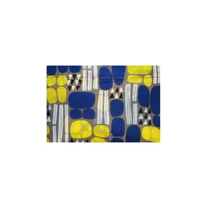Wrapables Large Nylon Reusable Shopping Bag, Yellow Abstract Image 3