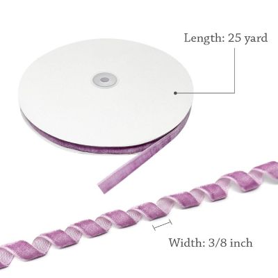 Wrapables Lavender 3/8 Inch Velvet Ribbon (25 Yards) Image 1