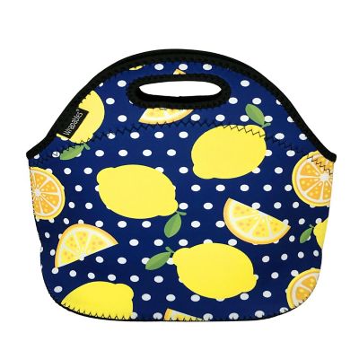 Wrapables Lemons Insulated Neoprene Lunch Bag Image 1