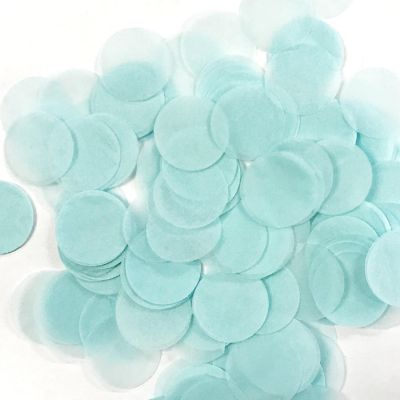 Wrapables Light Blue Round Tissue Paper Confetti 1" Circle Confetti Image 1