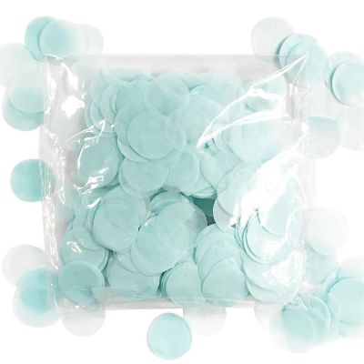 Wrapables Light Blue Round Tissue Paper Confetti 1" Circle Confetti Image 1