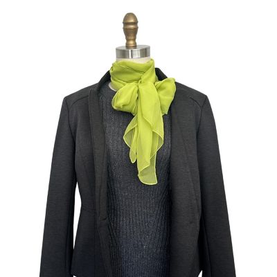 Wrapables Lightweight Sheer Solid Color Georgette Scarf, Apple Green Image 1