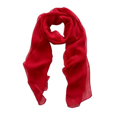 Wrapables Lightweight Sheer Solid Color Georgette Scarf, Red Image 1