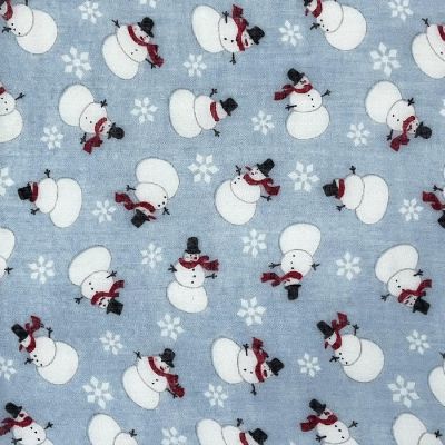 Wrapables Lightweight Winter Christmas Holiday Long Scarf, Snowmen & Snowflakes Image 3