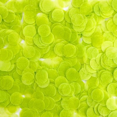 Wrapables Lime Green 0.5" Round Tissue Paper Confetti Image 1