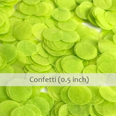 Wrapables Lime Green 0.5" Round Tissue Paper Confetti Image 1