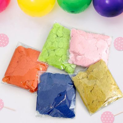 Wrapables Lime Green 0.5" Round Tissue Paper Confetti Image 2