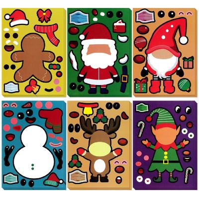 Wrapables Make Your Own Christmas Friends Stickers, Make a Face 24 Sheets Image 1