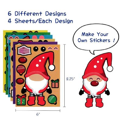 Wrapables Make Your Own Christmas Friends Stickers, Make a Face 24 Sheets Image 1