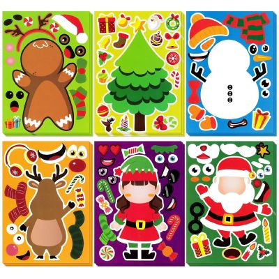 Wrapables Make Your Own Christmas Stickers, Make a Face Sticker 24 Sheets Image 1